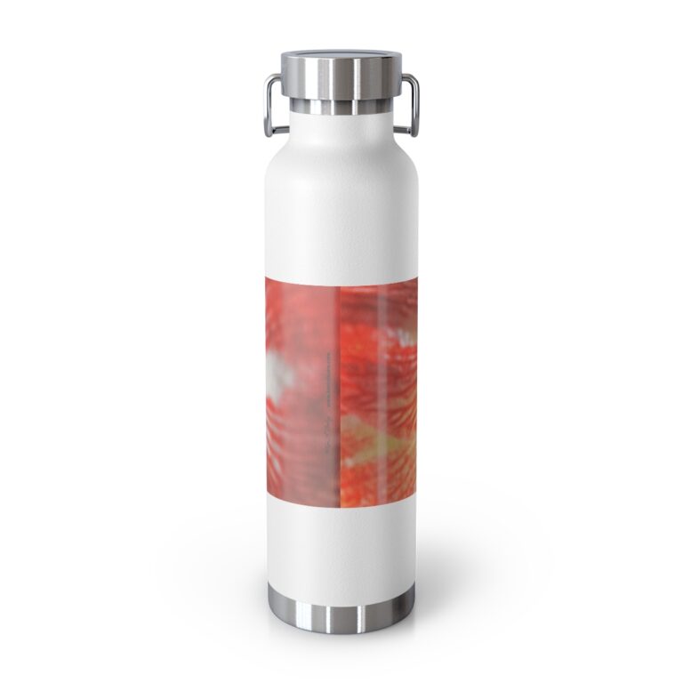 Copper Vacuum Insulated Bottle, 22oz "Amarillis" by Kim A. Bailey