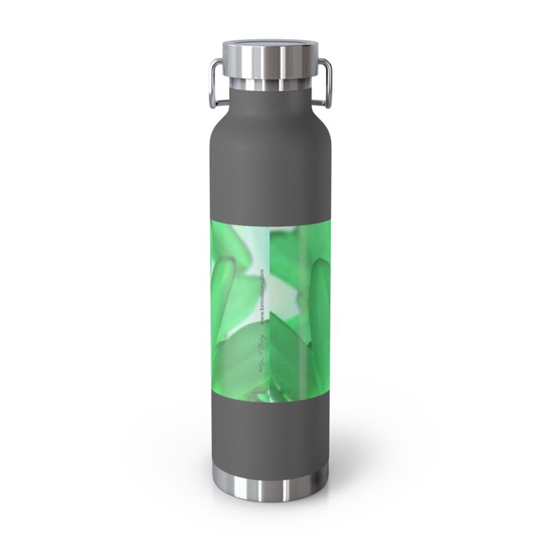 Copper Vacuum Insulated Bottle, 22oz "Green Tinted Orchid" by Kim A. Bailey