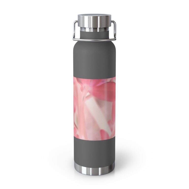Copper Vacuum Insulated Bottle, 22oz "Tinted Pink Orchids" by Kim A. Bailey