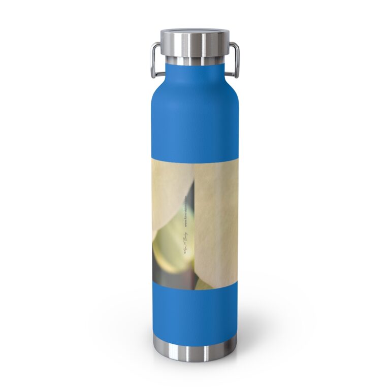 Copper Vacuum Insulated Bottle, 22oz "Yellow Orchid" by Kim A. Bailey