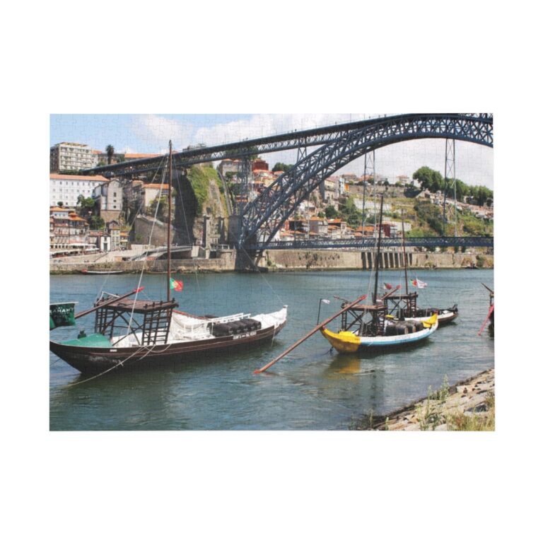 Puzzle (96, 252, 500, or 1000-Piece) "Boats in Porto, Portugal" by Kim A. Bailey