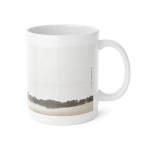 "Birds on the Beach" White Ceramic Mug