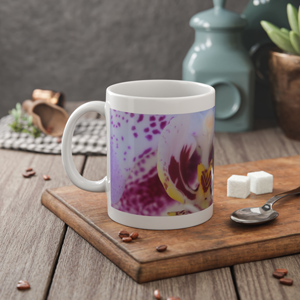 “Phalaenopsis Orchid” White Ceramic Mug