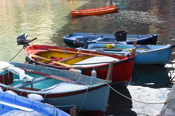 Small Boats, Cinque Terre, Italy, Original Photograph by Kim A. Bailey