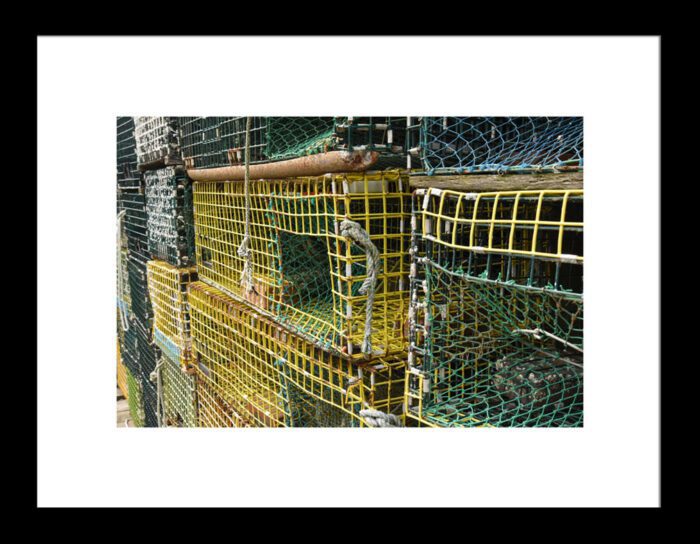 Framed Lobster Traps, Original Photograph by Kim A. Bailey