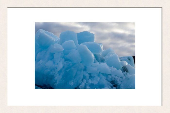Blue Ice - Framed White