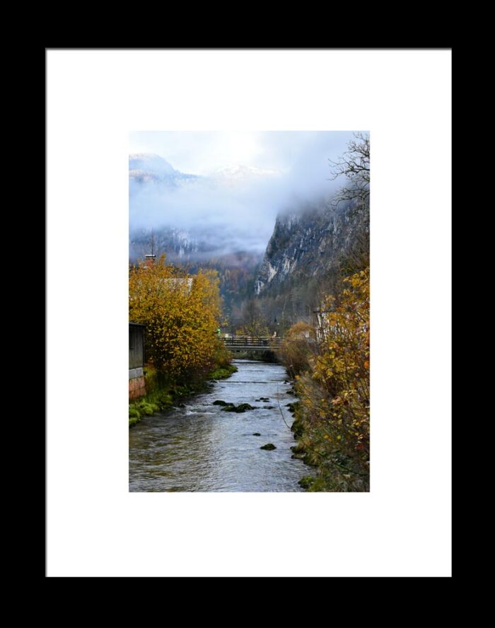River in Hallstatt - Framed